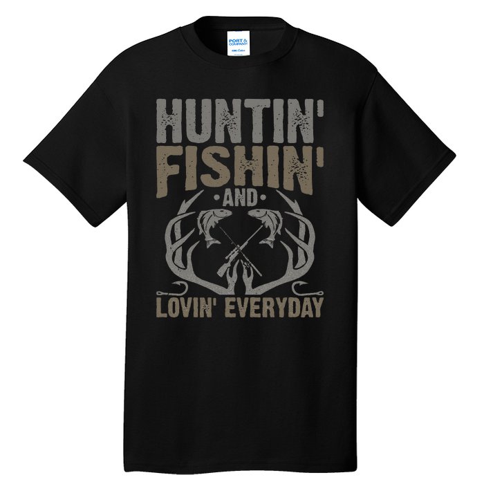 Hunting Fishing Loving Every Day Fathers Day Camo Tall T-Shirt