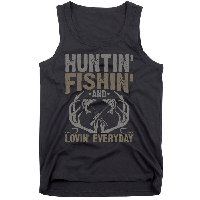 Hunting Fishing Loving Every Day Fathers Day Camo Tank Top