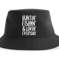 Hunting Fishing Loving Everyday American Deer Hunter Vintage Sustainable Bucket Hat