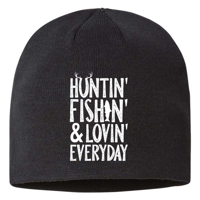 Hunting Fishing Loving Everyday American Deer Hunter Vintage Sustainable Beanie