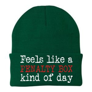 Hockey Feels Like A Penalty Box Day Hockey Player Knit Cap Winter Beanie