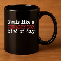 Hockey Feels Like A Penalty Box Day Hockey Player 11oz C Handle Ceramic Mug