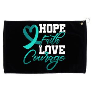 Hope Faith Love Courage Pstd Stress Awareness Month Gift Grommeted Golf Towel