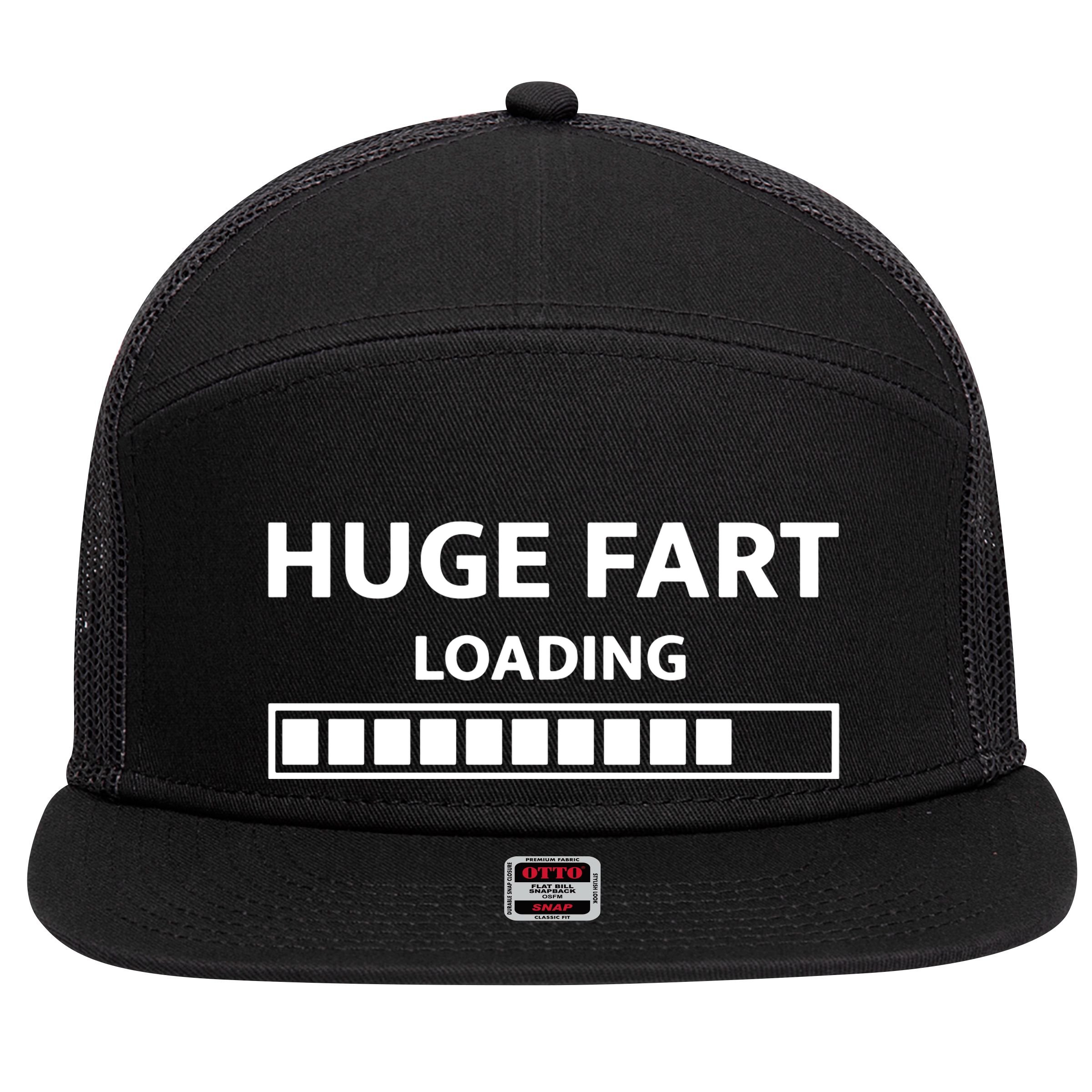 Huge Fart Loading 7 Panel Mesh Trucker Snapback Hat