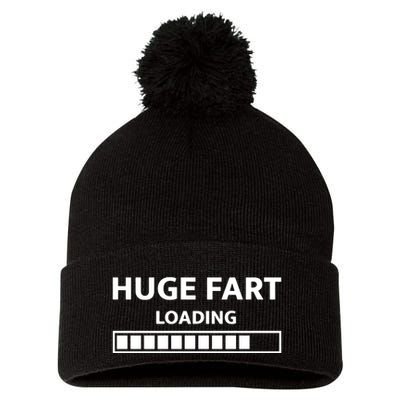 Huge Fart Loading Pom Pom 12in Knit Beanie