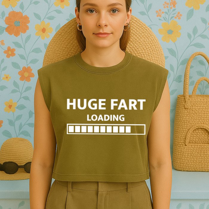 Huge Fart Loading Garment-Dyed Women's Muscle Tee