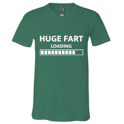 Huge Fart Loading V-Neck T-Shirt