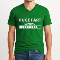 Huge Fart Loading V-Neck T-Shirt