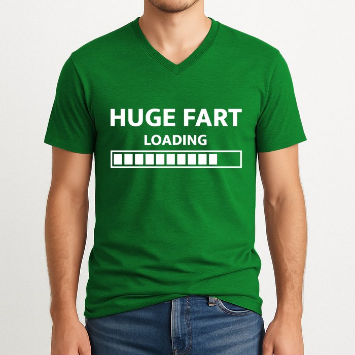 Huge Fart Loading V-Neck T-Shirt