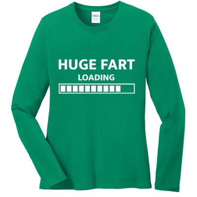 Huge Fart Loading Ladies Long Sleeve Shirt