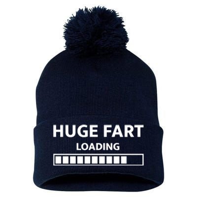 Huge Fart Loading Pom Pom 12in Knit Beanie