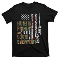 Hunting Fishing Loving Everyday American Deer Hunter Patriot T-Shirt