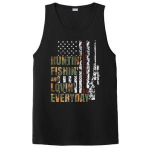 Hunting Fishing Loving Everyday American Deer Hunter Patriot PosiCharge Competitor Tank