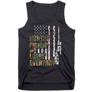 Hunting Fishing Loving Everyday American Deer Hunter Patriot Tank Top