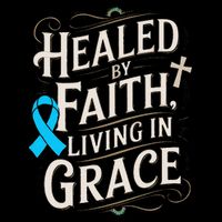 Healed Faith Living Grace Prostate Cancer Awareness 7-Panel Snapback Hat