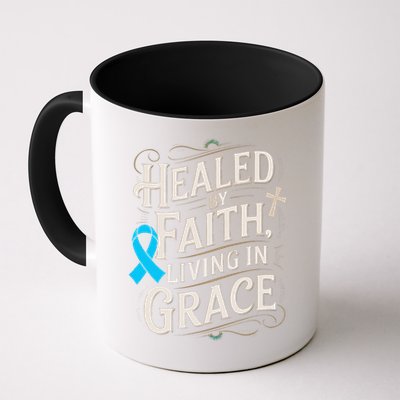 Healed Faith Living Grace Prostate Cancer Awareness Mug