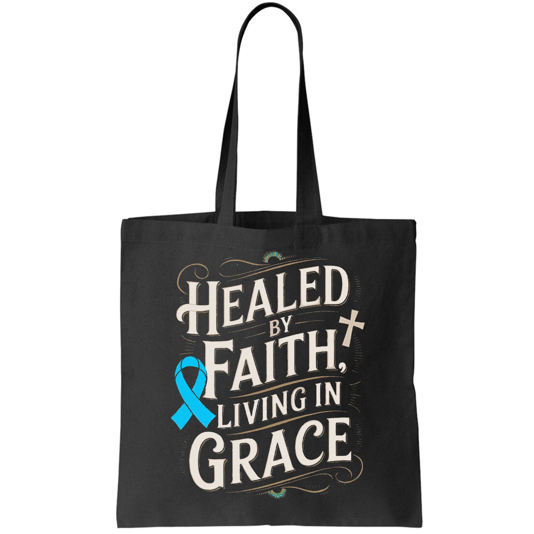 Healed Faith Living Grace Prostate Cancer Awareness Bag