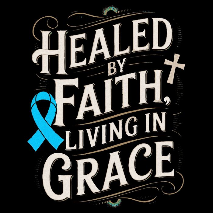 Healed Faith Living Grace Prostate Cancer Awareness Visor