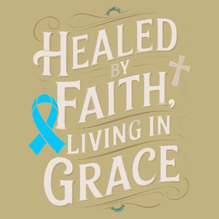 Healed Faith Living Grace Prostate Cancer Awareness Button