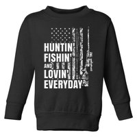 Hunting Fishing Loving Everyday American Deer Hunter Patriot Toddler Sweatshirt