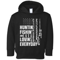 Hunting Fishing Loving Everyday American Deer Hunter Patriot Toddler Hoodie