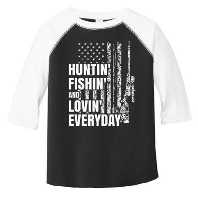 Hunting Fishing Loving Everyday American Deer Hunter Patriot Toddler Fine Jersey T-Shirt