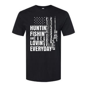 Hunting Fishing Loving Everyday American Deer Hunter Patriot Softstyle CVC T-Shirt