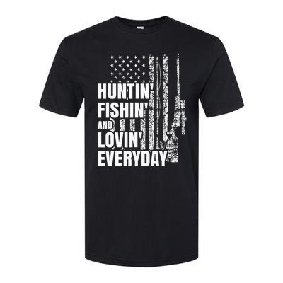 Hunting Fishing Loving Everyday American Deer Hunter Patriot Softstyle CVC T-Shirt