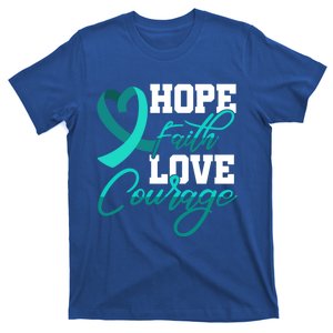 Hope Faith Love Courage Pstd Stress Awareness Month Great Gift T-Shirt