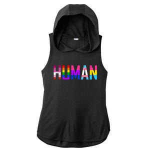 Hu Flag Lgb Pride Month Meaningful Gift Ladies PosiCharge Tri-Blend Wicking Draft Hoodie Tank