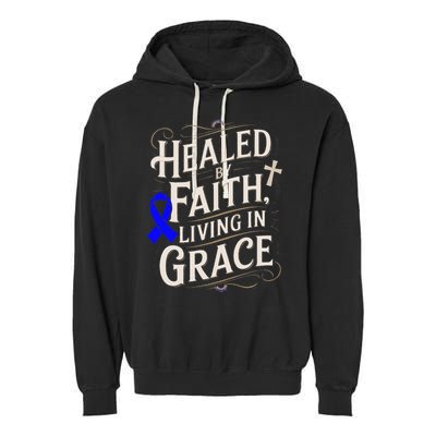 Healed Faith Living Grace Juvenile Arthritis Awareness Garment-Dyed Fleece Hoodie