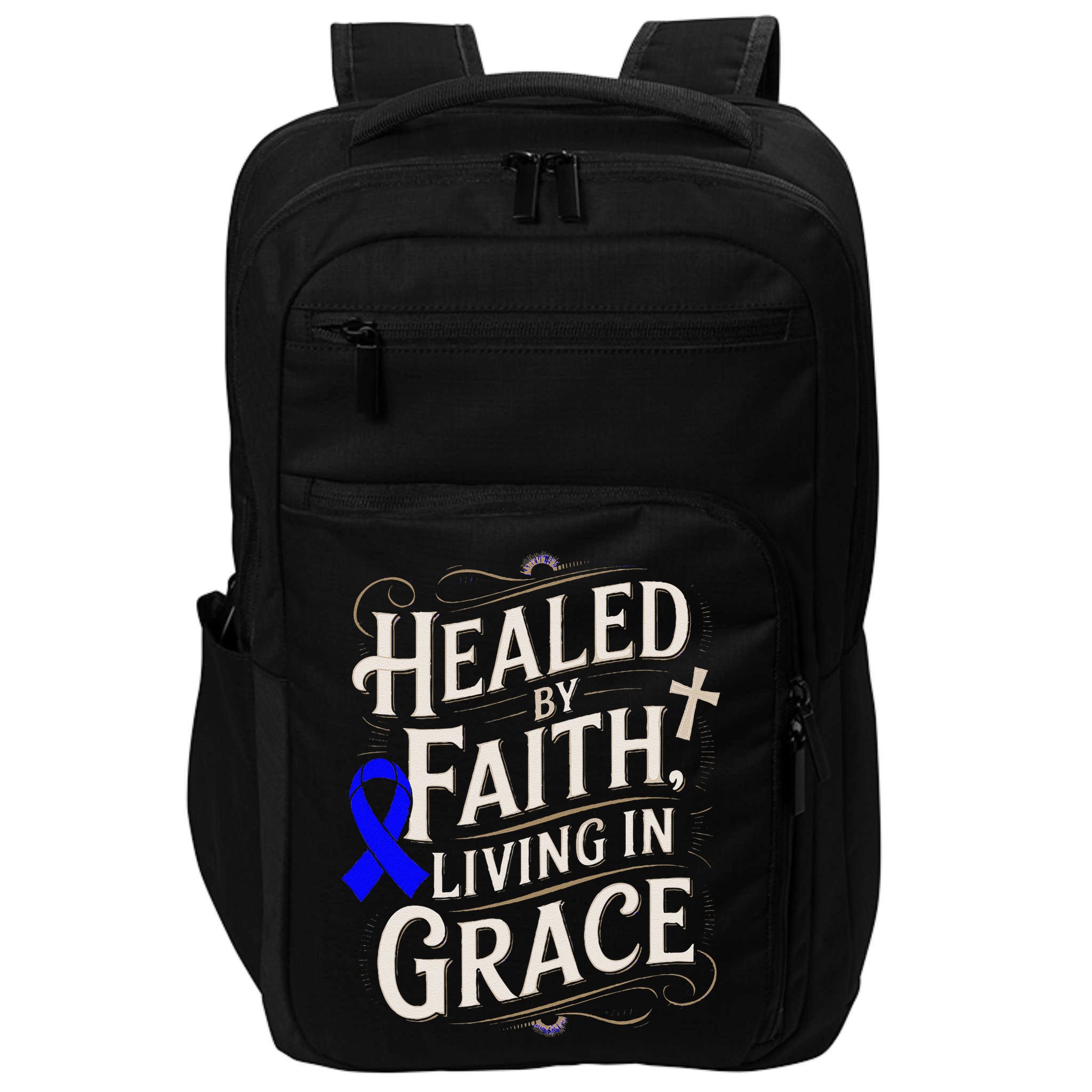 Healed Faith Living Grace Juvenile Arthritis Awareness Impact Tech Backpack