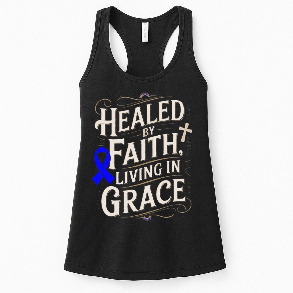 Healed Faith Living Grace Juvenile Arthritis Awareness Womens Tank Top