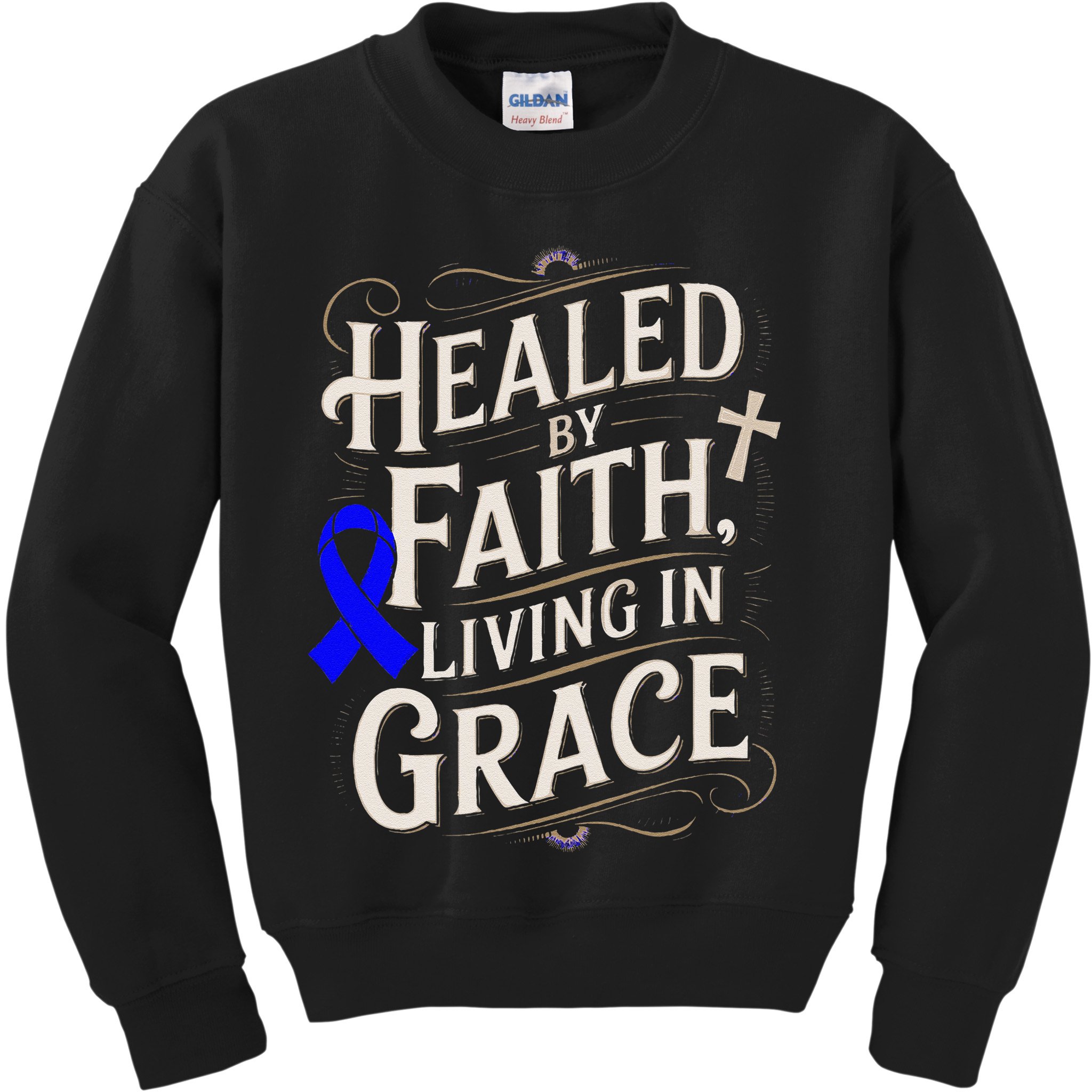 Healed Faith Living Grace Juvenile Arthritis Awareness Kids Sweatshirt