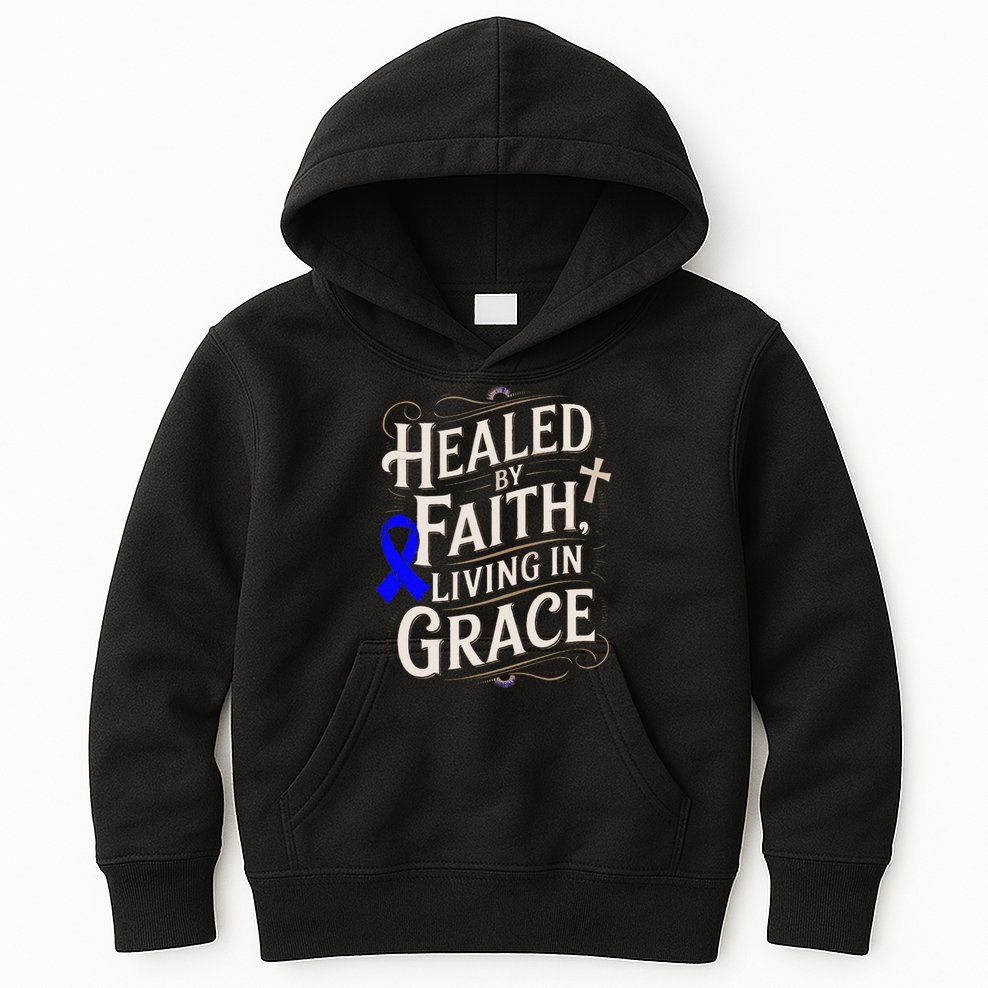 Healed Faith Living Grace Juvenile Arthritis Awareness Kids Hoodie