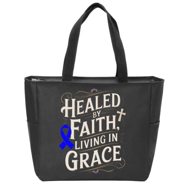 Healed Faith Living Grace Juvenile Arthritis Awareness Zip Tote Bag