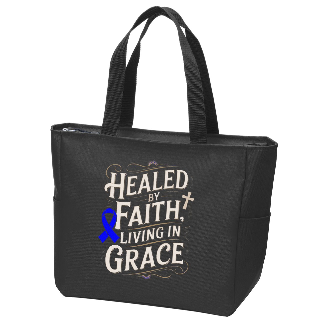 Healed Faith Living Grace Juvenile Arthritis Awareness Zip Tote Bag