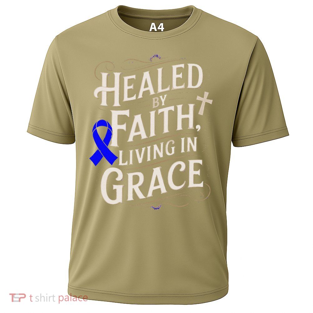Healed Faith Living Grace Juvenile Arthritis Awareness Cooling Performance Crew T-Shirt