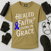 Healed Faith Living Grace Juvenile Arthritis Awareness Cooling Performance Crew T-Shirt