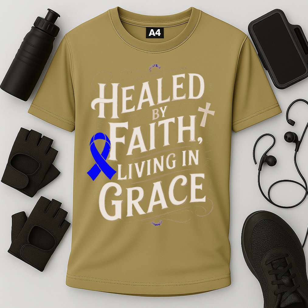 Healed Faith Living Grace Juvenile Arthritis Awareness Cooling Performance Crew T-Shirt