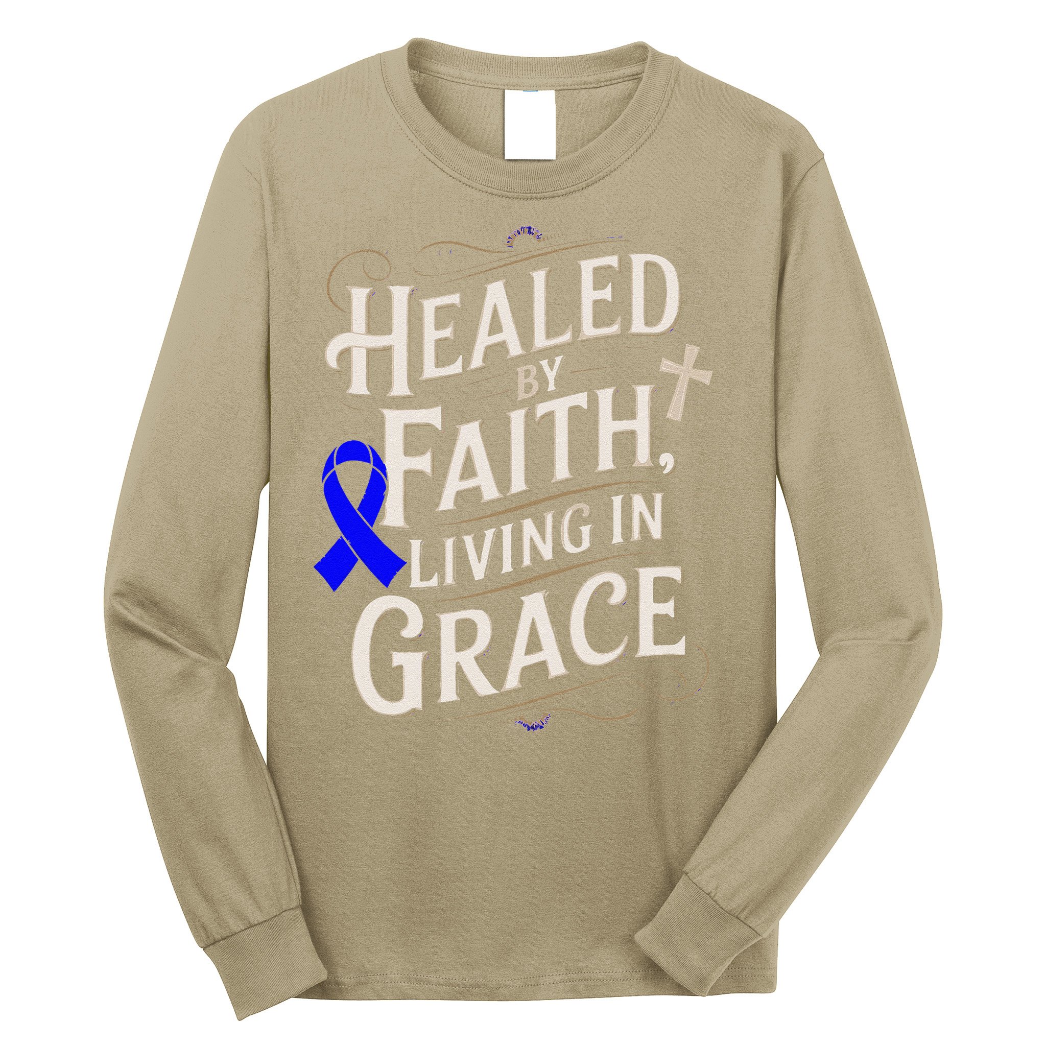 Healed Faith Living Grace Juvenile Arthritis Awareness Long Sleeve Shirt