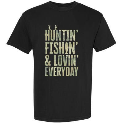 Hunting Fishing Loving Every Day Shirt, Fathers Day Camo Garment-Dyed Heavyweight T-Shirt