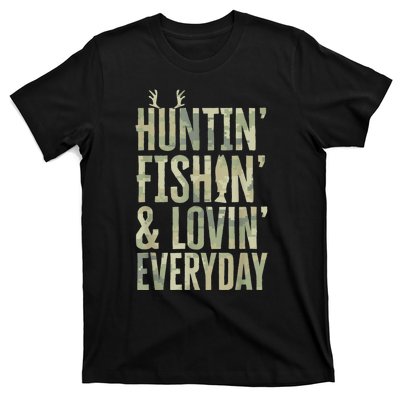 Hunting Fishing Loving Every Day Shirt, Fathers Day Camo T-Shirt