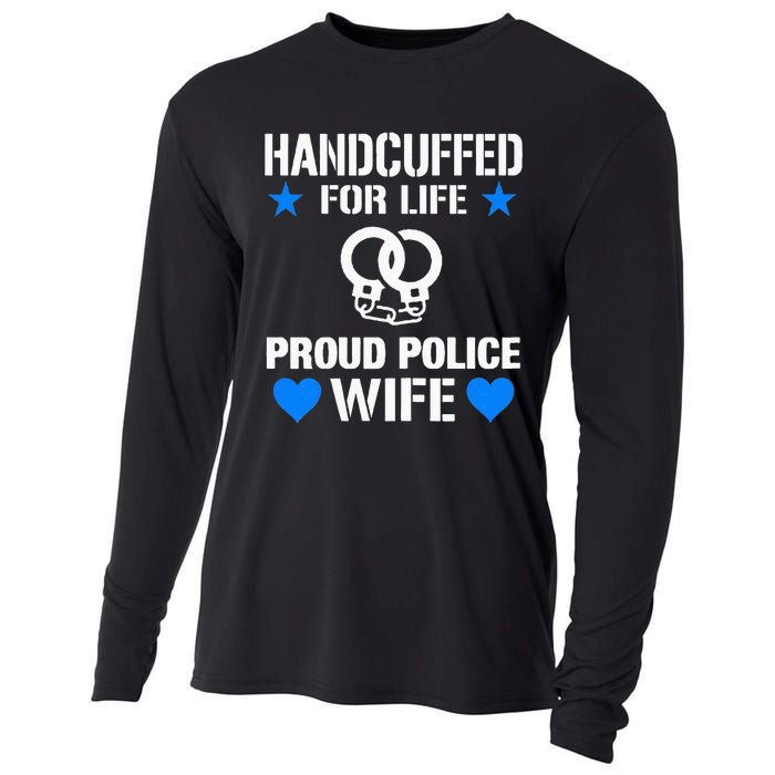 Handcuffed For Life Cute Police Officers Gift For Wife Cooling Performance Long Sleeve Crew