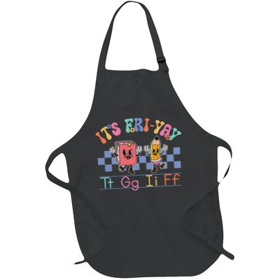 Happy Friday Lovers Fun Friyay Tgif Teacher School Full-Length Apron With Pockets