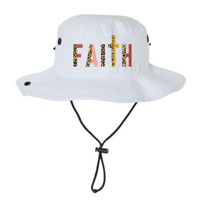 Have Faith Leopard Cross Jesus Christ God Legacy Cool Fit Booney Bucket Hat