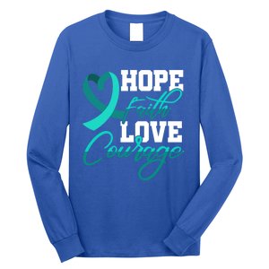 Hope Faith Love Courage Pstd Stress Awareness Month Cool Gift Long Sleeve Shirt