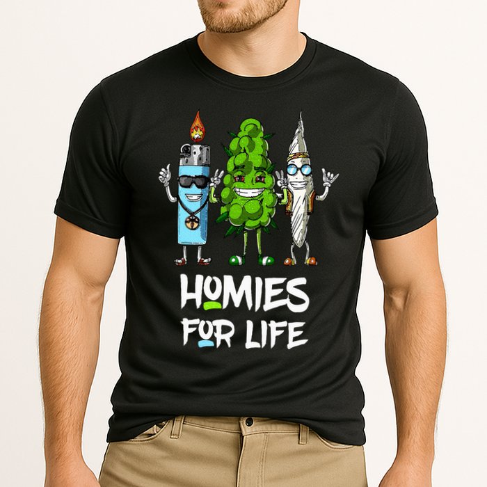 Homies For Life Weed Funny Cooling Performance Crew T-Shirt