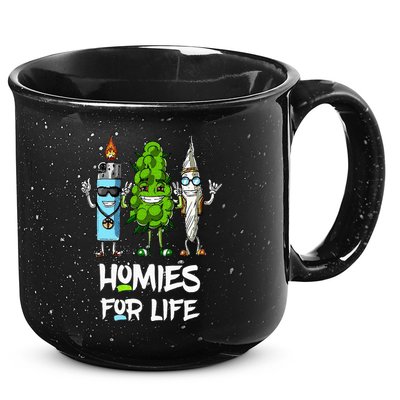 Homies For Life Weed Funny 15oz Campfire Ceramic Mug