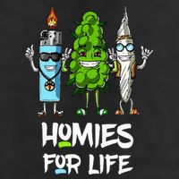 Homies For Life Weed Funny Beanie